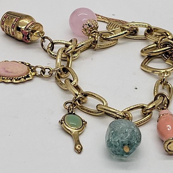 Vintage Cookie Lee Rare Signed Charm Bracelet - Picture 6 of 7